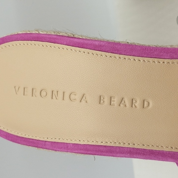 674- Veronica Beard Dali Espadrilla Hot Pink Suede Size 8.5 NWT - Picture 10 of 12
